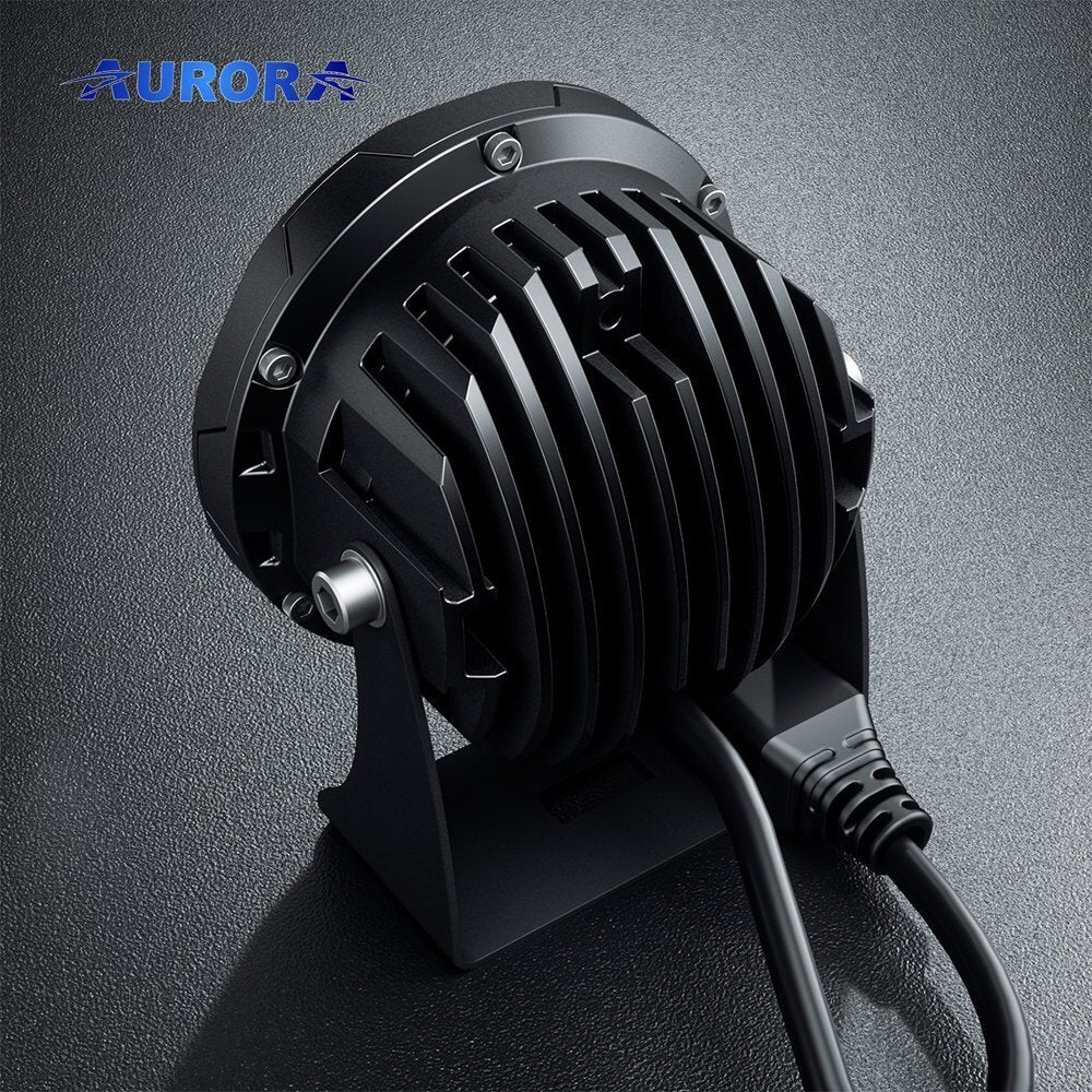 AURORA LED 4" (10 CM) "X FACTOR" SERIJOS ŽIBINTAS 40W FLOOD SU RGB (KOMPLEKTAS 2VNT)