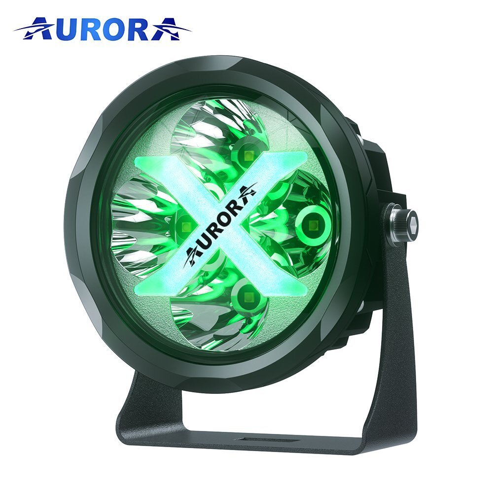 AURORA LED 4" (10 CM) "X FACTOR" SERIJOS ŽIBINTAS 40W SPOT SU RGB (KOMPLEKTAS 2VNT)