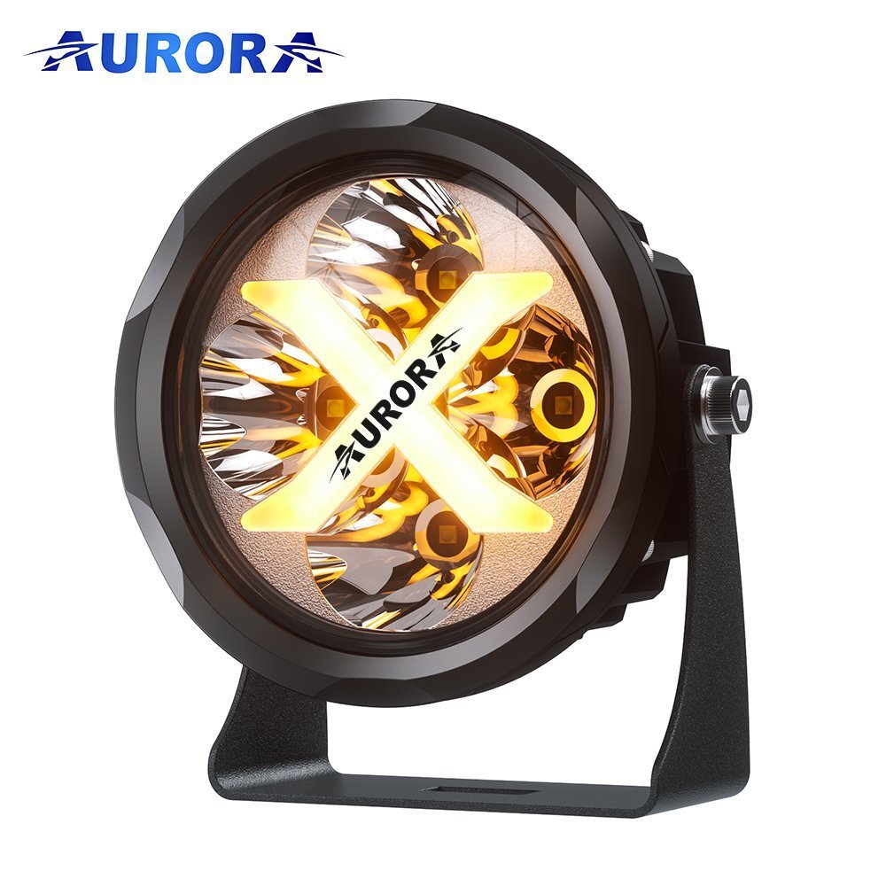 AURORA LED 4" (10 CM) "X FACTOR" SERIJOS ŽIBINTAS 40W FLOOD SU RGB (KOMPLEKTAS 2VNT)