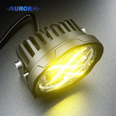 AURORA LED 4" (10 CM) "X FACTOR" SERIJOS ŽIBINTAS 40W FLOOD SU RGB (KOMPLEKTAS 2VNT)