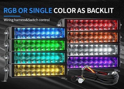 AURORA LED žibintas 10" (25.4cm) 10" 100W RGB – nuotrauka 3