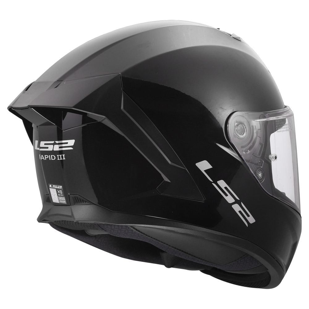 ŠALMAS LS2 RAPID III BLIZGUS JUODAS