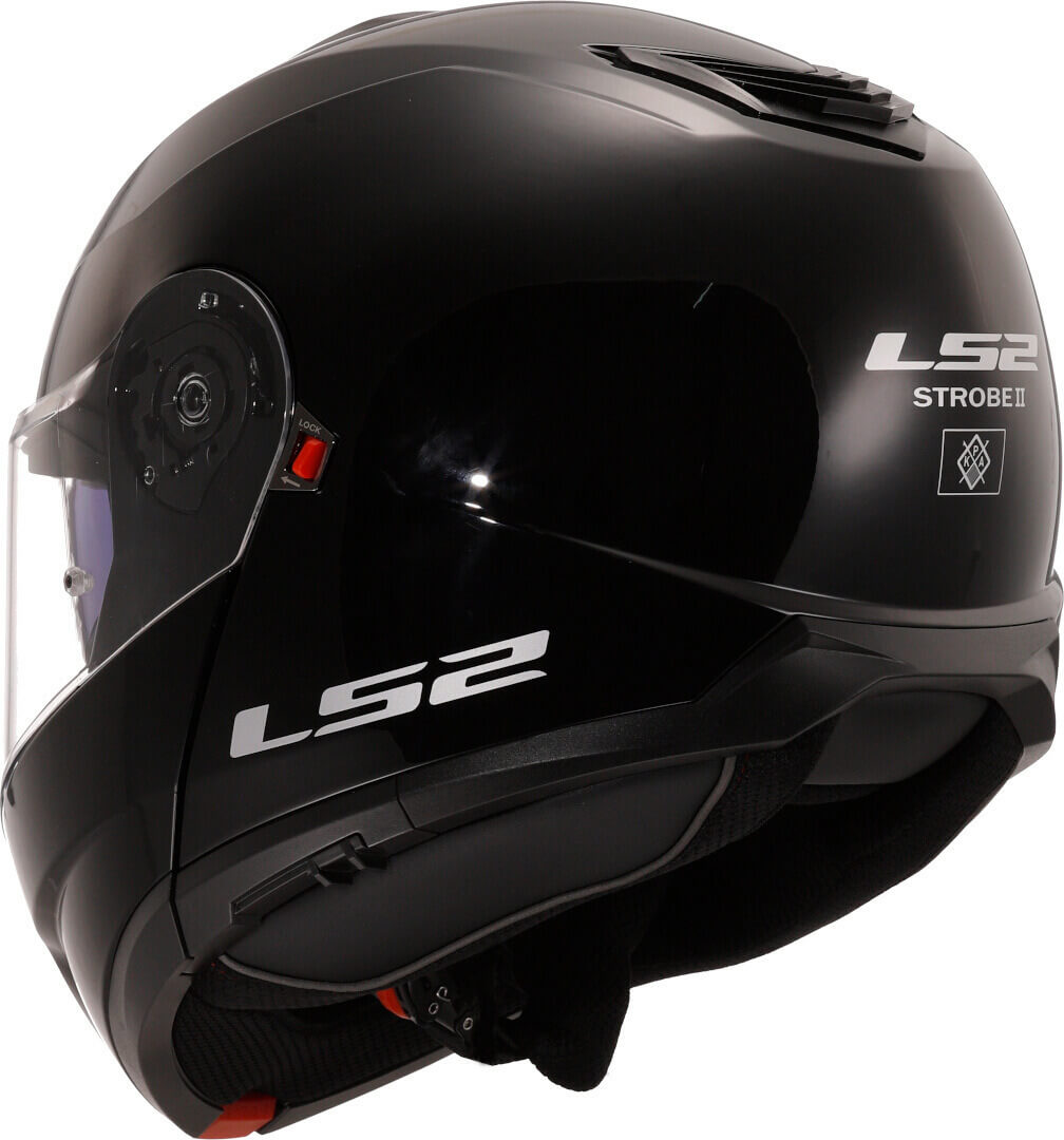 Šalmas LS2 STROBE II SOLID BLIZGUS JUODAS – nuotrauka 5