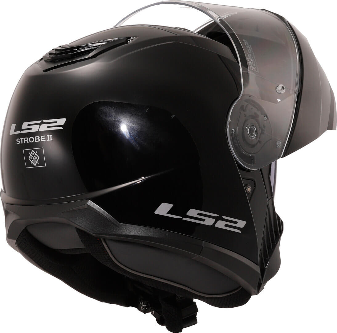 Šalmas LS2 STROBE II SOLID BLIZGUS JUODAS – nuotrauka 7