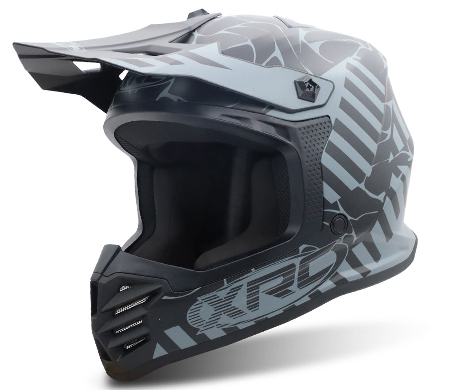 ŠALMAS „XRC MX JASPER“ JUODA / PILKA VAIKAMS