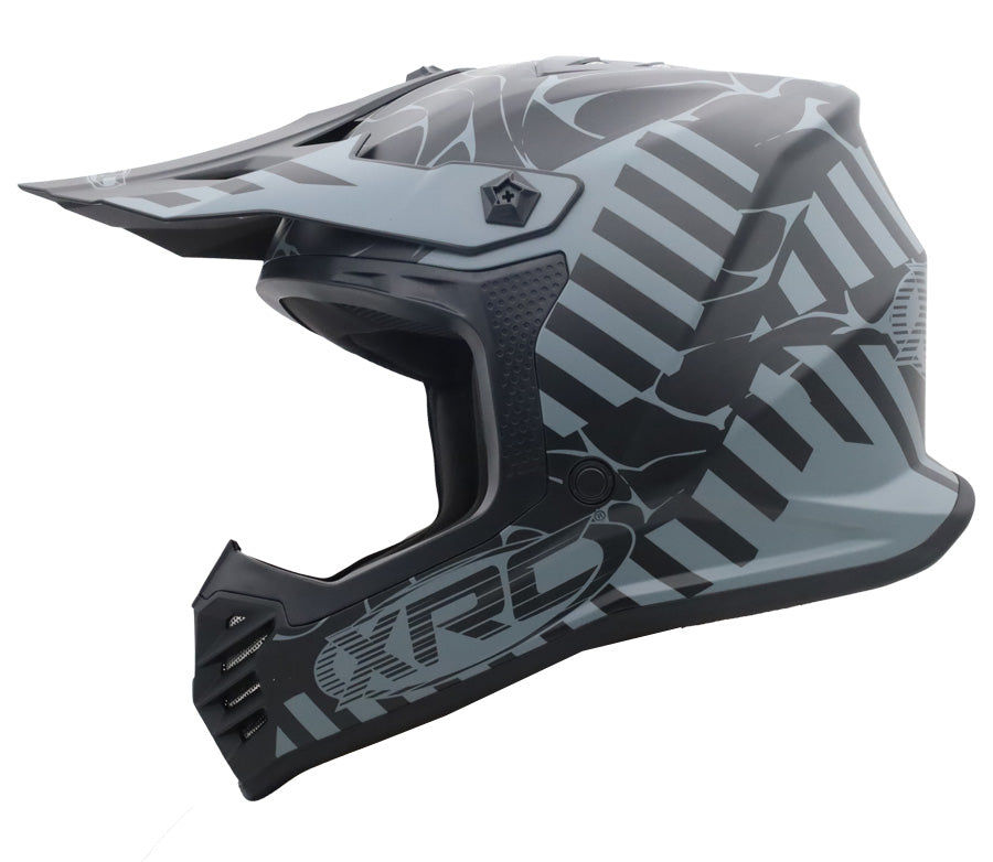ŠALMAS „XRC MX JASPER“ JUODA / PILKA VAIKAMS
