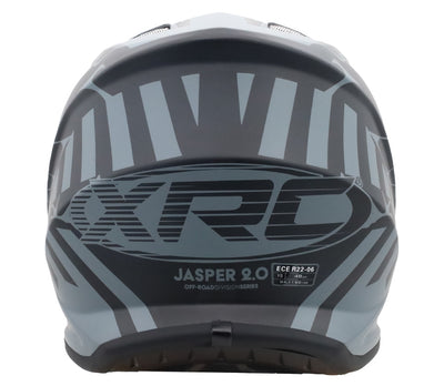 ŠALMAS „XRC MX JASPER“ JUODA / PILKA VAIKAMS