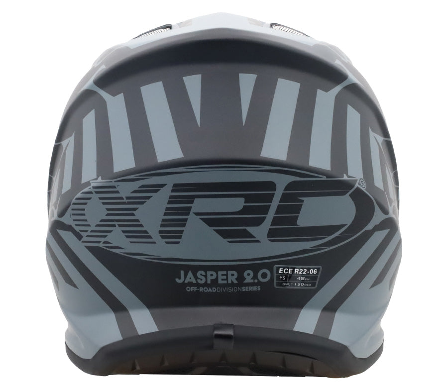ŠALMAS „XRC MX JASPER“ JUODA / PILKA VAIKAMS