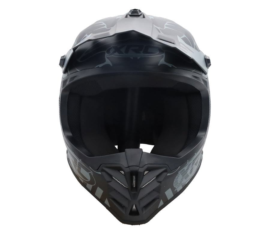 ŠALMAS „XRC MX JASPER“ JUODA / PILKA VAIKAMS