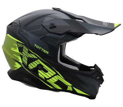ŠALMAS „XRC TOTTER“ JUODA / PILKA / FLUO