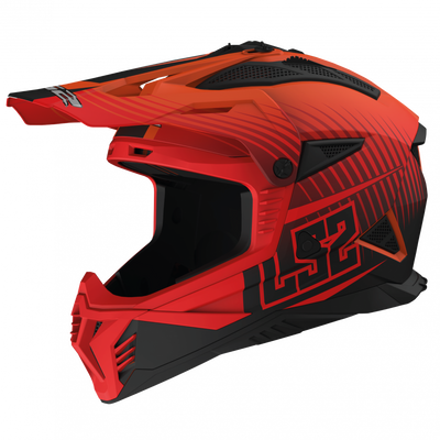 ŠALMAS LS2 MX708 FAST II DUCK MH-V ORANŽINĖ/RAUDONA