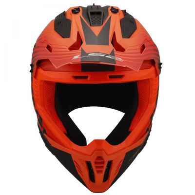 ŠALMAS LS2 MX708 FAST II DUCK MH-V ORANŽINĖ/RAUDONA