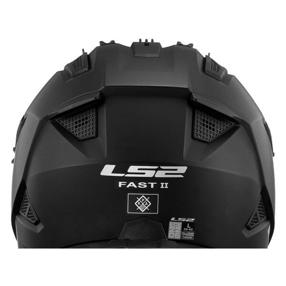 ŠALMAS LS2 MX708 FAST II SOLID MATINIS JUODAS
