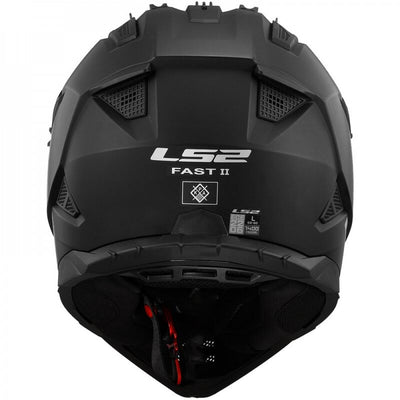ŠALMAS LS2 MX708 FAST II SOLID MATINIS JUODAS
