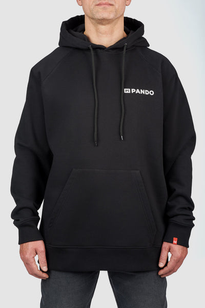 DŽEMPERIS SU GOBTUVU – PANDO MOTO MAX DON’T DIE, OVERSIZE, JUODAS, UNISEX
