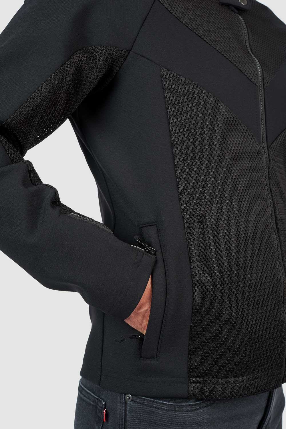 Striukė - PANDO MOTO STEALTH BLACK AAA vyrams, SU apsaugomis – nuotrauka 3