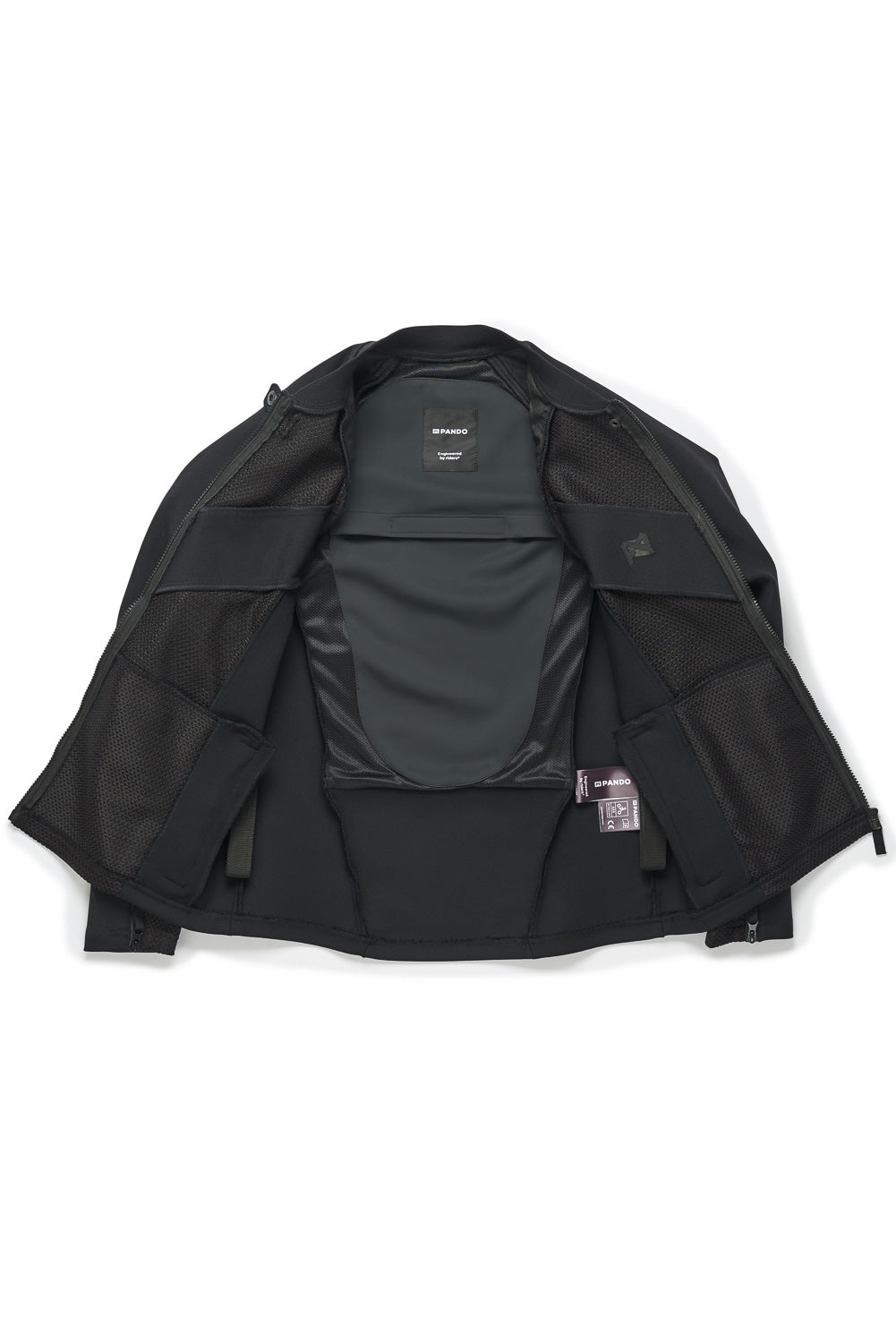 Striukė - PANDO MOTO STEALTH BLACK AAA vyrams, SU apsaugomis – nuotrauka 7