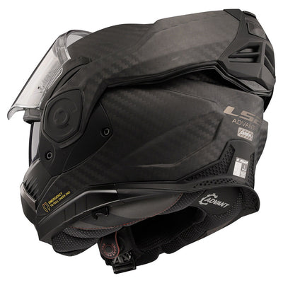 ŠALMAS LS2 FF901 ADVANT X SOLID CARBON – MATINĖ JUODA SPALVA