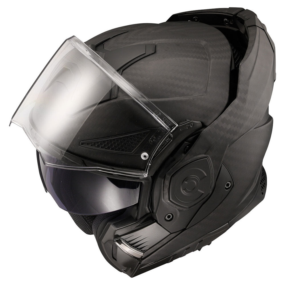 ŠALMAS LS2 FF901 ADVANT X SOLID CARBON – BLIZGI JUODA SPALVA