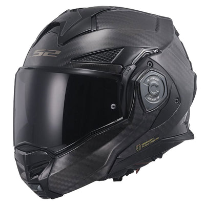 ŠALMAS LS2 FF901 ADVANT X SOLID CARBON – BLIZGI JUODA SPALVA