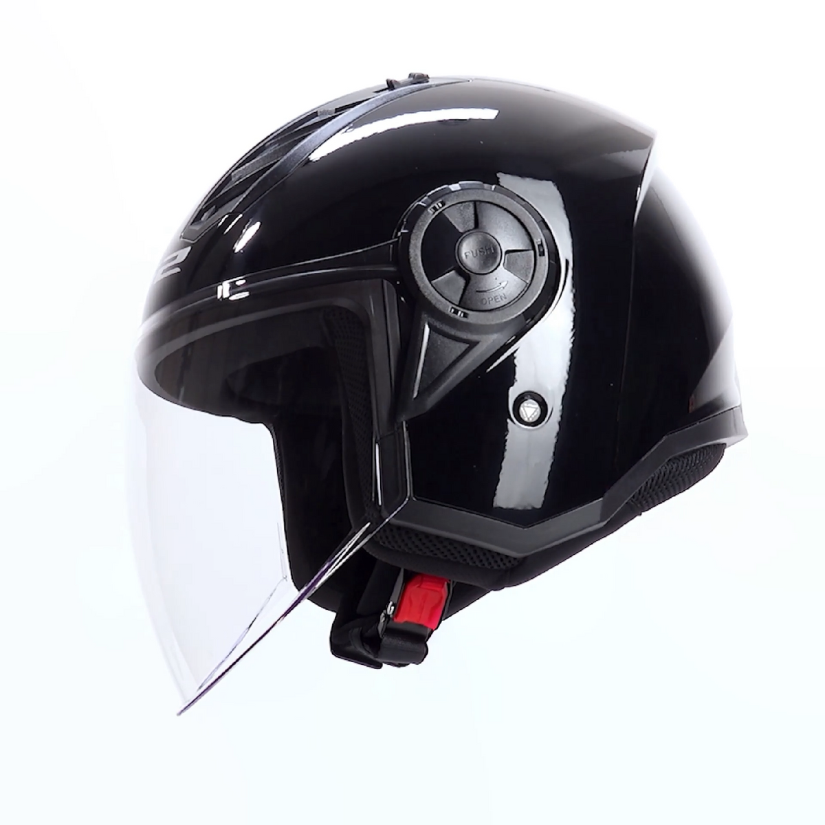 ŠALMAS LS2 OF616 AIRFLOW II SOLID – BLIZGIAI JUODAS