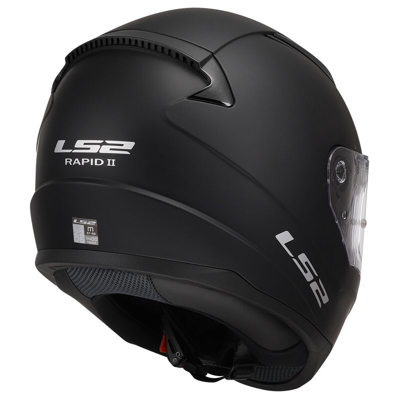 ŠALMAS LS2 FF353 RAPID II SOLID – MATINĖ JUODA
