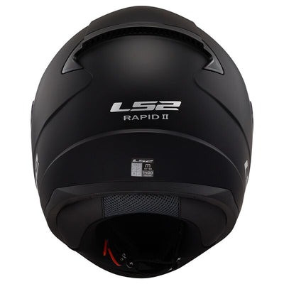 ŠALMAS LS2 FF353 RAPID II SOLID – MATINĖ JUODA