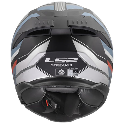 ŠALMAS LS2 FF808 STREAM II VINTAGE – JUODA / PILKA / RAUDONA