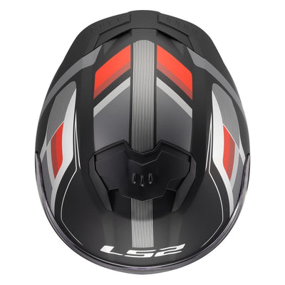 ŠALMAS LS2 FF808 STREAM II VINTAGE – JUODA / PILKA / RAUDONA