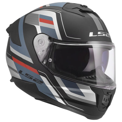 ŠALMAS LS2 FF808 STREAM II VINTAGE – JUODA / PILKA / RAUDONA