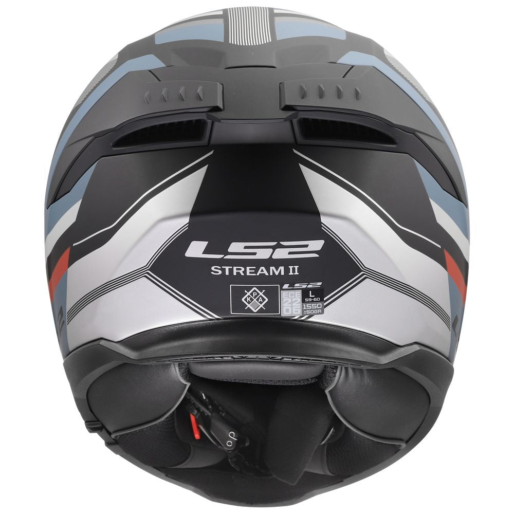ŠALMAS LS2 FF808 STREAM II VINTAGE – JUODA / PETROLINĖ
