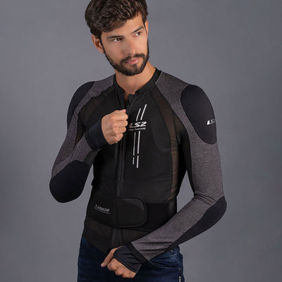 STRIUKĖ LS2 X-ARMOR VYRAMS – JUODA / SIDABRINĖ