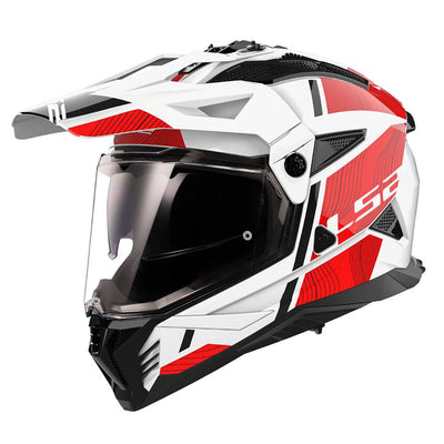 ŠALMAS LS2 MX702 PIONEER II HILL – BALTA RAUDONA SPALVA