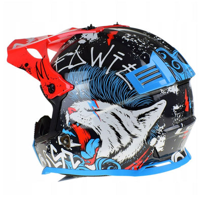 ŠALMAS LS2 MX437 FAST II MINI STARMAW – JUODAS