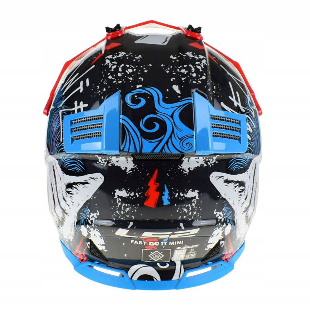 ŠALMAS LS2 MX437 FAST II MINI STARMAW – JUODAS