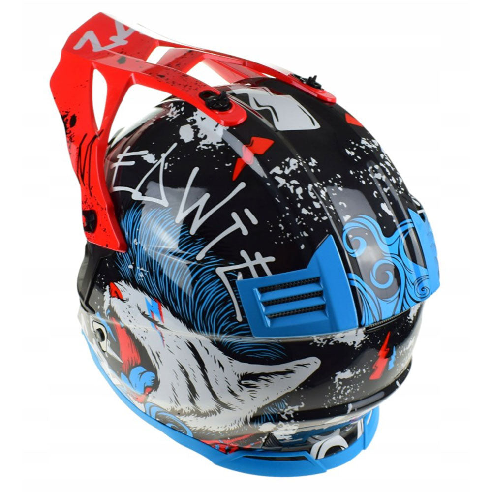 ŠALMAS LS2 MX437 FAST II MINI STARMAW – JUODAS