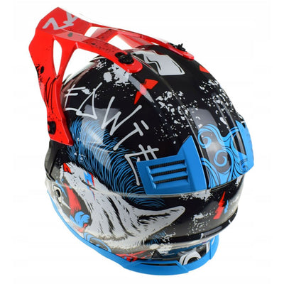ŠALMAS LS2 MX437 FAST II MINI STARMAW – JUODAS