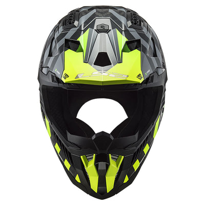 ŠALMAS LS2 MX703 C X-FORCE BARRIER – FLUO GELTONA RAUDONA SPALVA