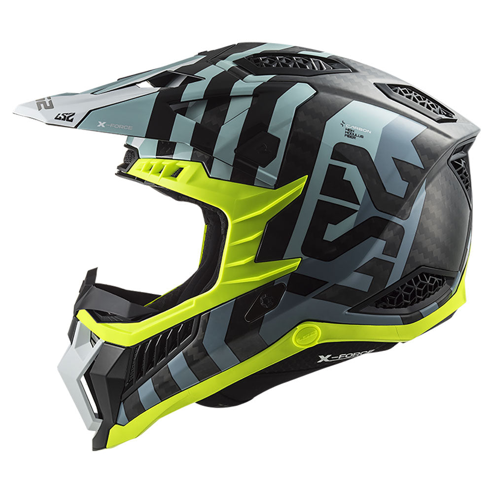 ŠALMAS LS2 MX703 C X-FORCE BARRIER – FLUO GELTONA ŽALIA SPALVA