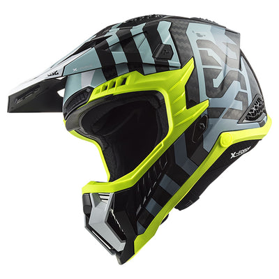 ŠALMAS LS2 MX703 C X-FORCE BARRIER – FLUO GELTONA ŽALIA SPALVA