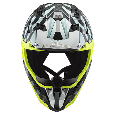 ŠALMAS LS2 MX703 C X-FORCE BARRIER – FLUO GELTONA ŽALIA SPALVA