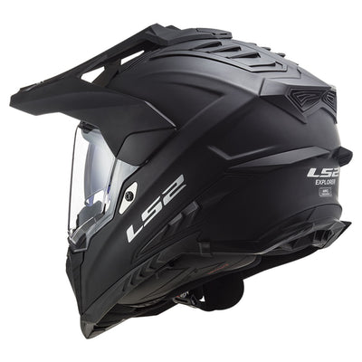 ŠALMAS LS2 MX701 EXPLORER SOLID – MATINĖ JUODA SPALVA