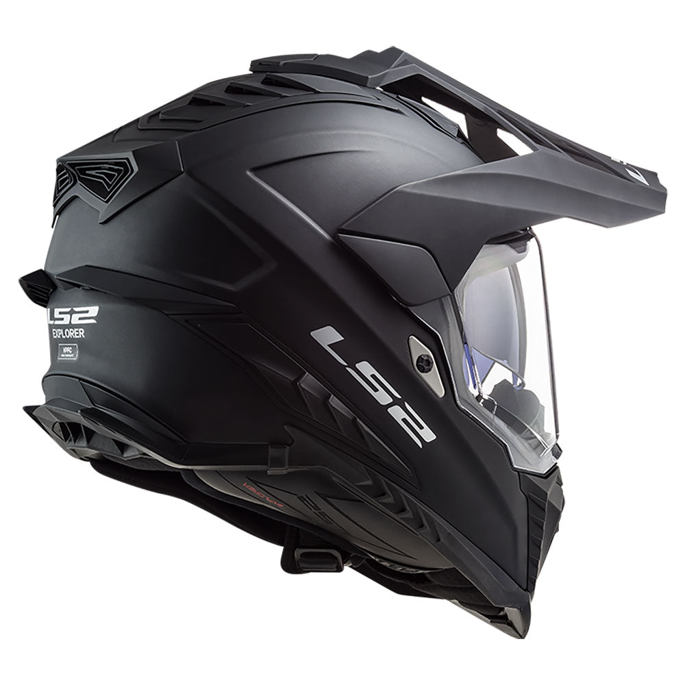 ŠALMAS LS2 MX701 EXPLORER SOLID – MATINĖ JUODA SPALVA