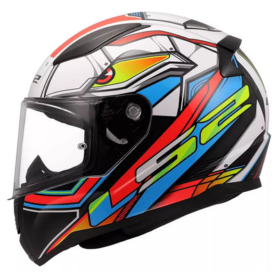 ŠALMAS LS2 FF353 RAPID II XDRON – BALTA / RYŠKIAI ORANŽINĖ