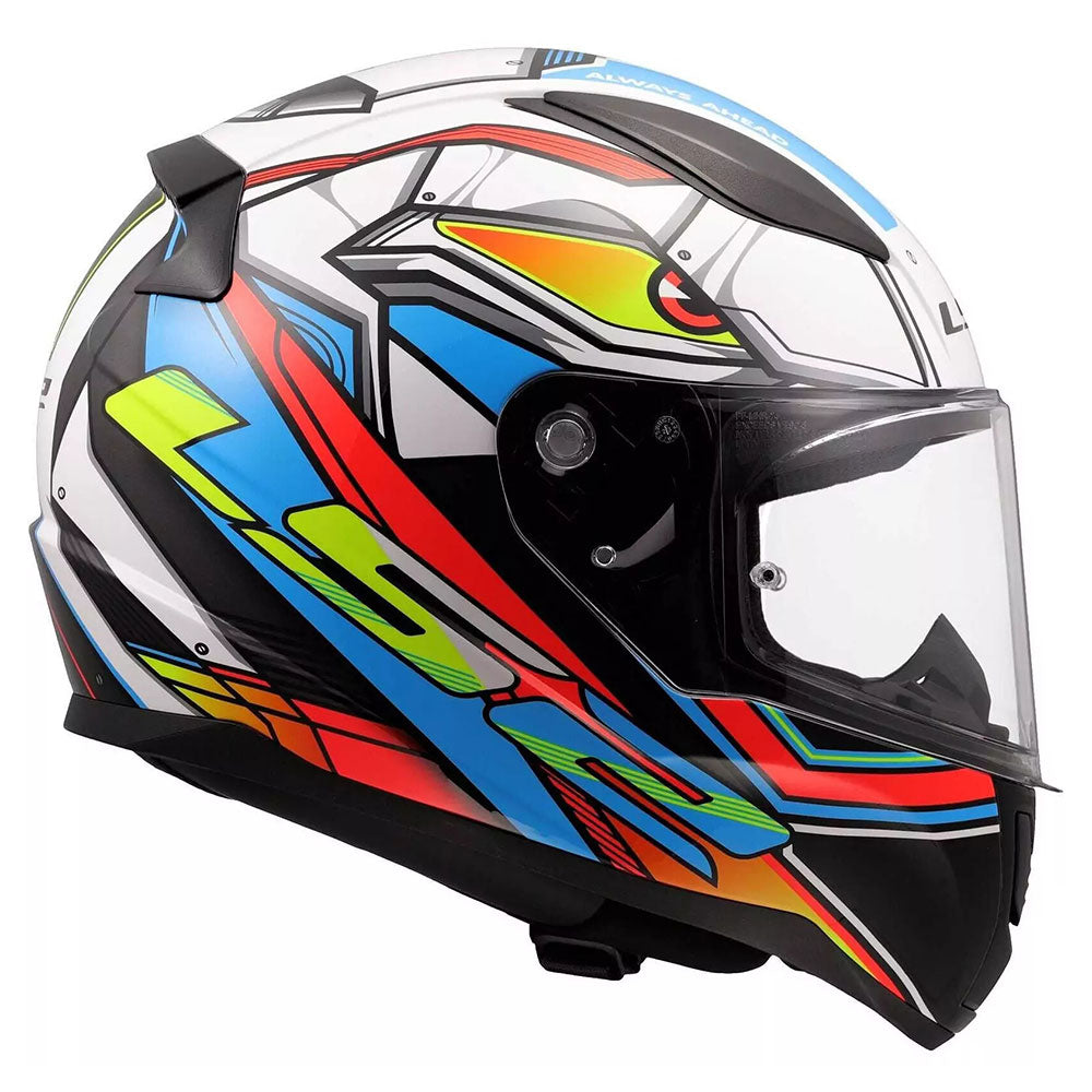 ŠALMAS LS2 FF353 RAPID II XDRON – BALTA / RYŠKIAI ORANŽINĖ