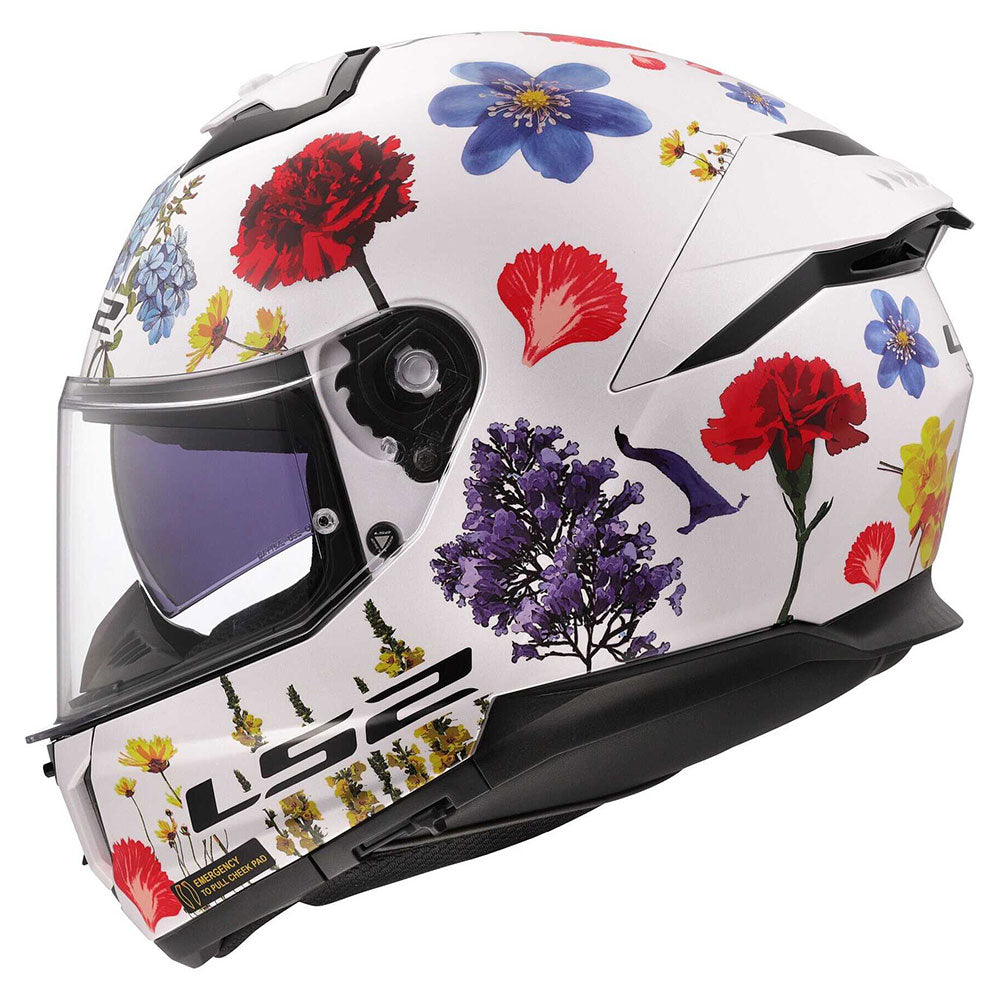 ŠALMAS LS2 FF808 STREAM II FLOWERS – BALTA