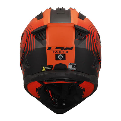 ŠALMAS LS2 MX708 FAST II DUCK – MATINIS H-V ŽALIAS / H-V GELTONAS