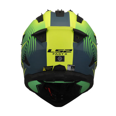 ŠALMAS LS2 MX708 FAST II DUCK – MATINIS H-V ŽALIAS / H-V GELTONAS
