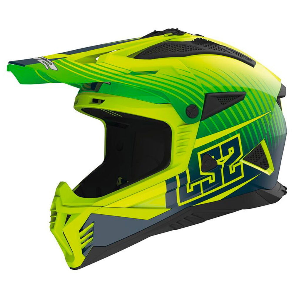ŠALMAS LS2 MX708 FAST II DUCK – MATINIS H-V ŽALIAS / H-V GELTONAS