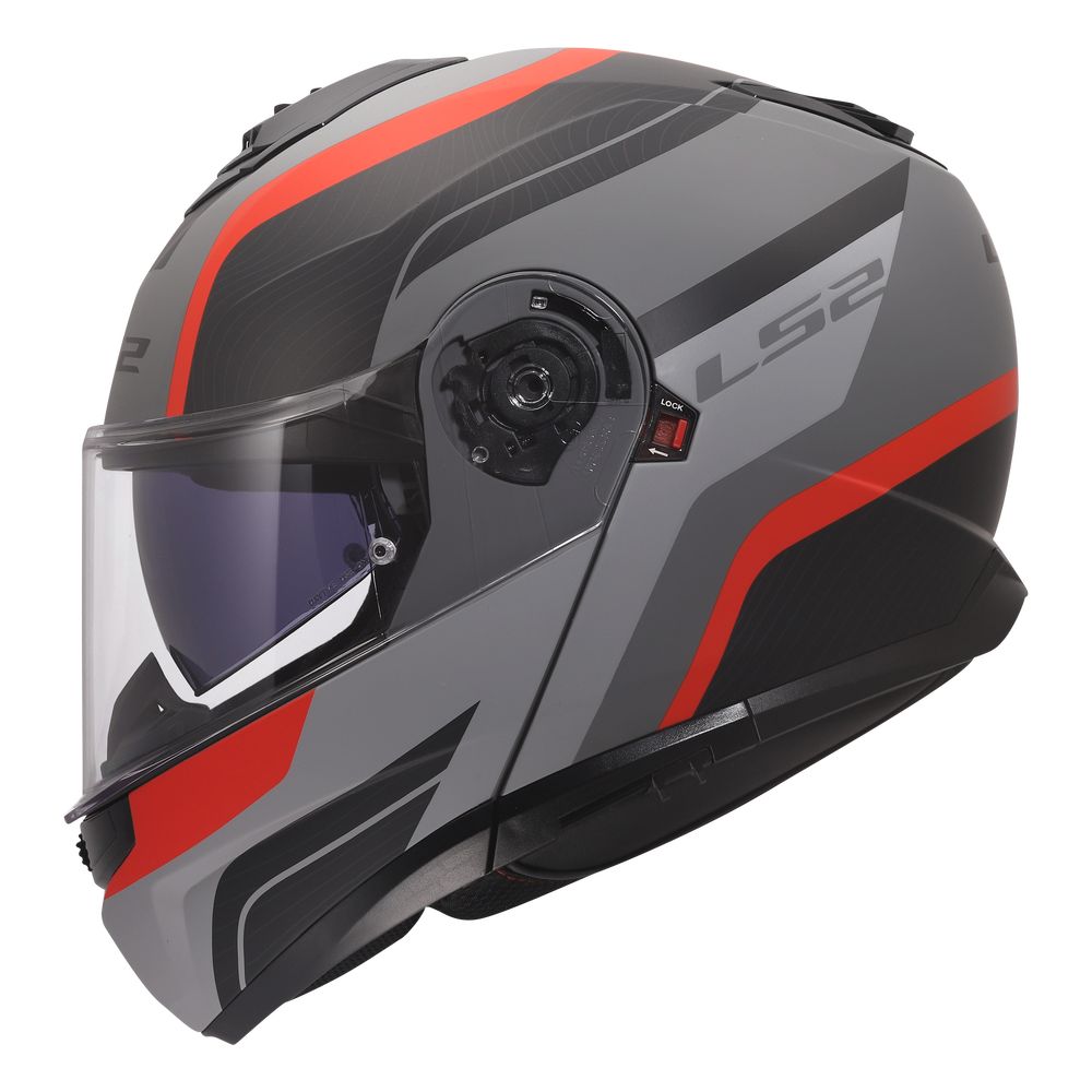 ŠALMAS LS2 FF908 STROBE II MONZA – JUODA / PILKA / RAUDONA SPALVA